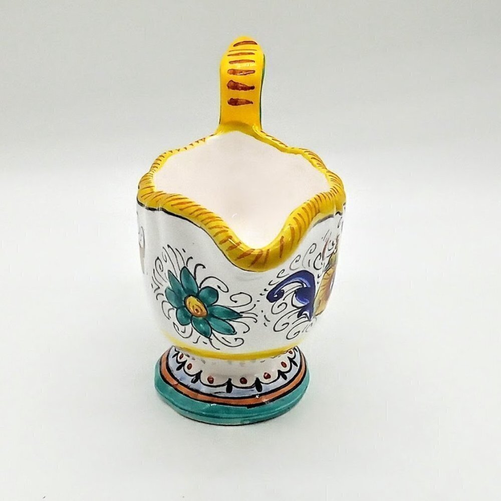 Artistica Raffaellesco Italian Handpainted Ceramic Gravy Sauce Boat - Picture 3 of 8